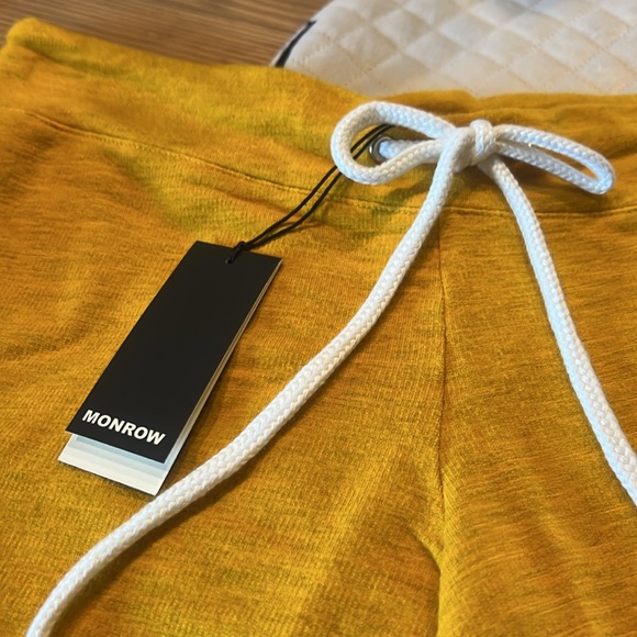 MONROW ~ Supersoft Vintage Shorts ~ mustard yellow! One pair per sale! I have 2 - Picture 2 of 12